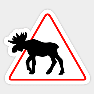 Moose crossing - scandinavia Sticker